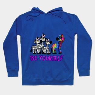 be yourself zebra Hoodie